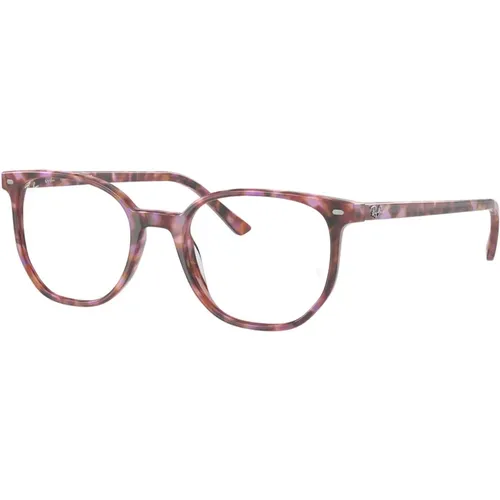 Violet Havana Eyewear Frames Elliot , unisex, Sizes: 48 MM - Ray-Ban - Modalova