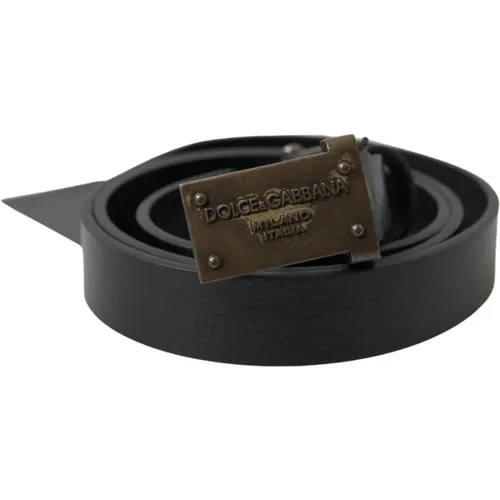 Belts, male, , Size: 80 CM Antique Logo Buckle Belt - Dolce & Gabbana - Modalova