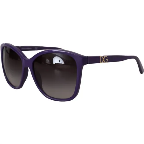 Violet Round Shades Sonnenbrille , Damen, Größe: ONE Size - Dolce & Gabbana - Modalova