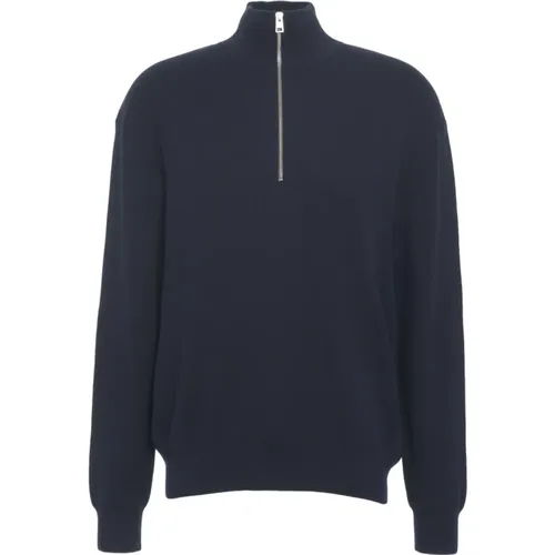 Turtlenecks, male, , Size: L Half-zip Sweater - closed - Modalova