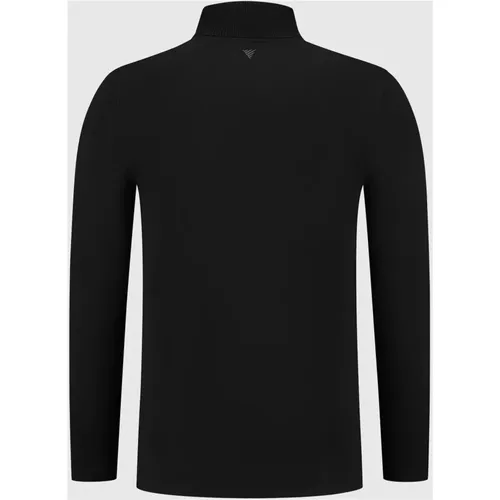 Klassischer Rollkragenpullover Schwarz Herren , Herren, Größe: M - Pure Path - Modalova