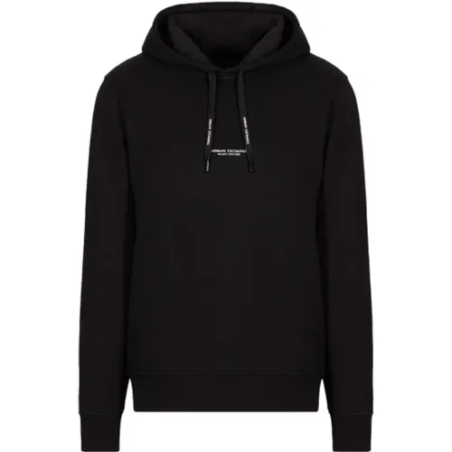 Schwarzer Herren-Hoodie , Herren, Größe: XS - Armani Exchange - Modalova