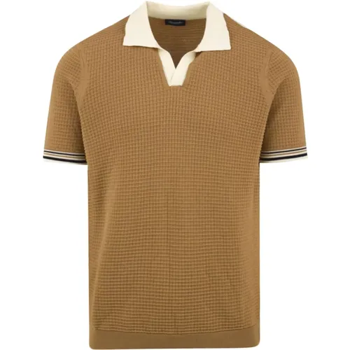Braunes Polo T-shirt Modell D0G146W , Herren, Größe: L - Drumohr - Modalova
