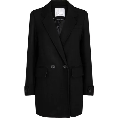 Klassische Schwarze Jacke mit Langen Ärmeln - Co'Couture - Modalova