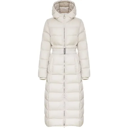 Cream Long Down Jacket Extra Slim , female, Sizes: M, XS, S, 2XS - Colmar - Modalova