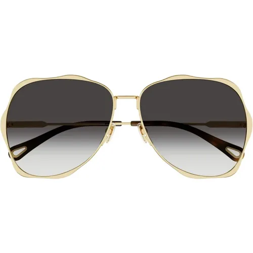 Fashion-Forward Metal Sunglasses, Model Ch0183S , female, Sizes: ONE SIZE - Chloé - Modalova