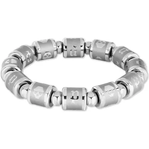 Armband Herren Stahl Metallarmband mit Totenkopf Charm Skull Pj.26562Bss/01 - Police - Modalova