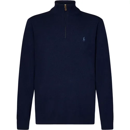 Herrenbekleidung Sweatshirts Blau Aw24 , Herren, Größe: M - Ralph Lauren - Modalova