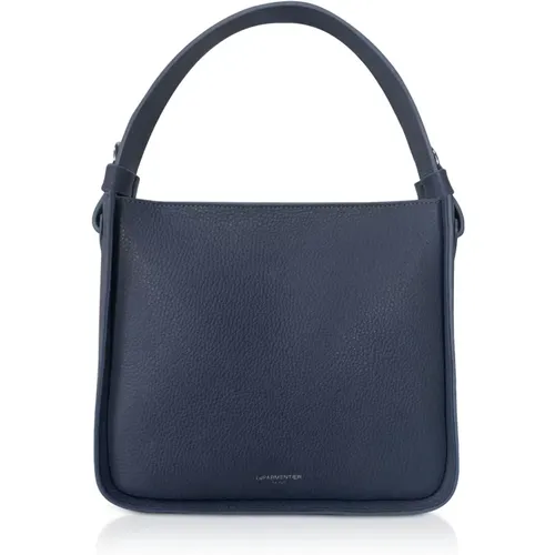 Duplo Medium Hammered Leather Top Handle bag , female, Sizes: ONE SIZE - Le Parmentier - Modalova