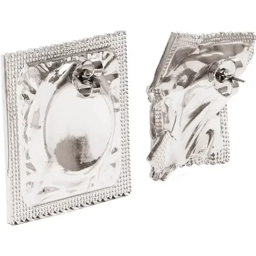 Earrings, female, , Size: ONE SIZE Square Stud Earrings - Marc Jacobs - Modalova