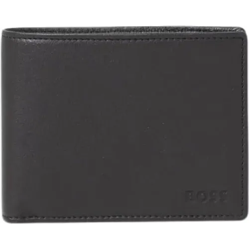 Wallets & Cardholders, male, , Size: ONE SIZE Classic Leather Wallet with Multiple Compartments - HUGO - Modalova