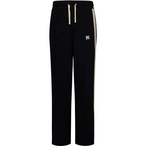 Sweatpants, male, , Size: M Crochet Track Trousers - Palm Angels - Modalova