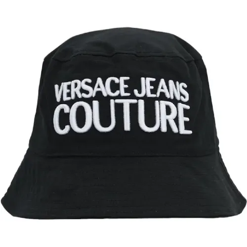 Schwarze Baumwollmütze für Herren mit Logo - L - Versace Jeans Couture - Modalova