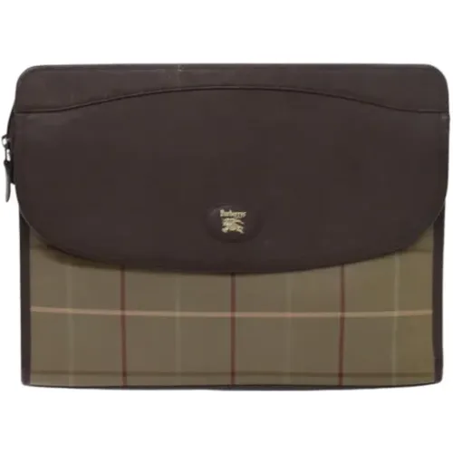 Pre-owned Clutches, female, , Size: ONE SIZE Pre-owned Canvas clutches - Burberry Vintage - Modalova