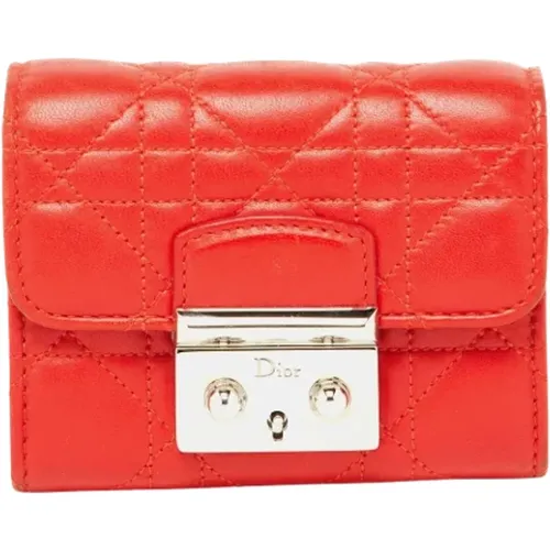 Pre-owned Wallets, female, , Size: ONE SIZE Pre-owned Leather wallets - Dior Vintage - Modalova