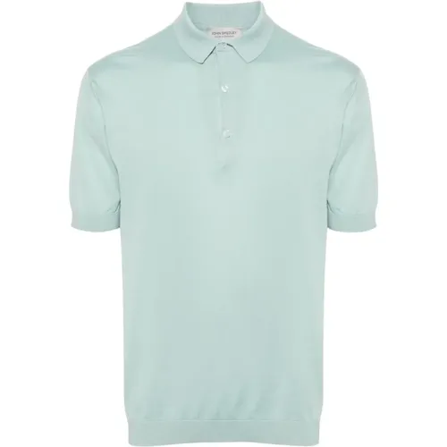 Mint Knit Polo Shirt , male, Sizes: M, XL - John Smedley - Modalova
