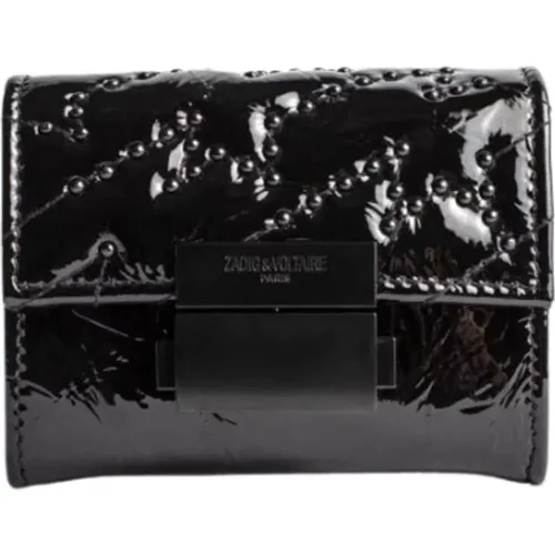 Patent Leather Wallet/Card Holder , female, Sizes: ONE SIZE - Zadig & Voltaire - Modalova
