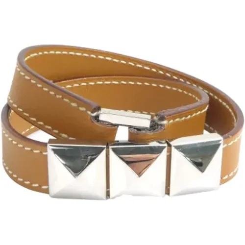 Pre-owned Leather bracelets , female, Sizes: ONE SIZE - Hermès Vintage - Modalova