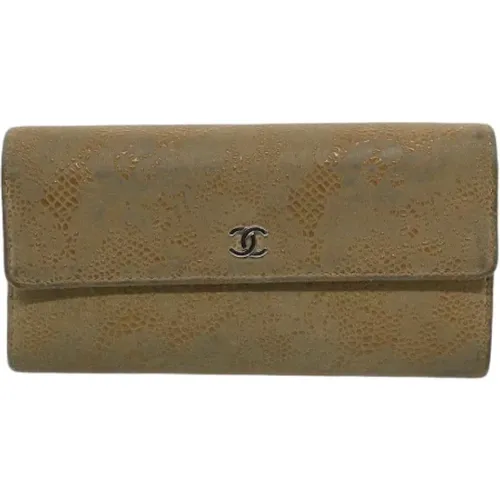 Pre-owned Wallets, female, , Size: ONE SIZE Pre-owned Suede wallets - Chanel Vintage - Modalova