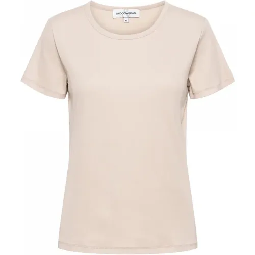 Ripp Basic T-Shirt mit kurzen Ärmeln,Geripptes Basic T-Shirt,Geripptes Basic T-Shirt mit kurzen Ärmeln,Geripptes T-Shirt mit kurzen Ärmeln - &Co Woman - Modalova