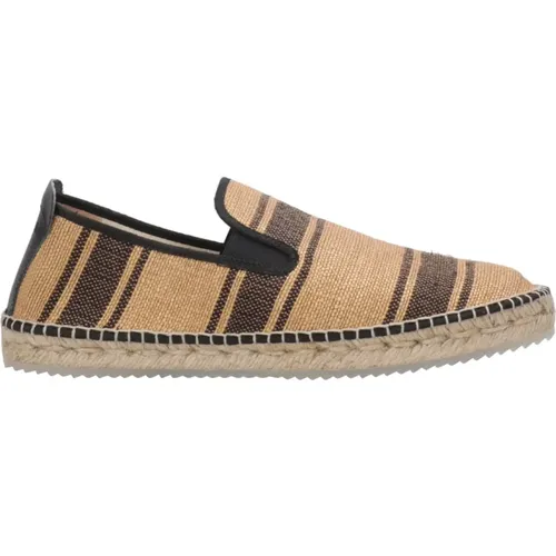 Male, , Size: 10 US Flat Shoes in Black and Brown - Espadrilles - Modalova