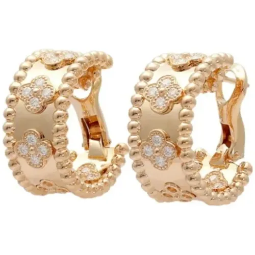 Pre-owned Jewellery, female, , Size: ONE SIZE Pre-owned Rose Gold earrings - Van Cleef & Arpels Pre-owned - Modalova