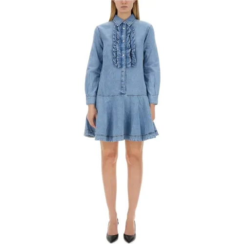 Chambray Hemdblusenkleid Moschino - Moschino - Modalova