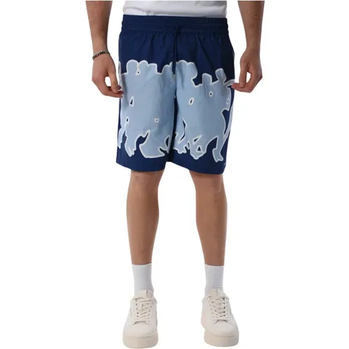 Printed Bermuda shorts with elastic waist , male, Sizes: XL, L, M - Arte Antwerp - Modalova