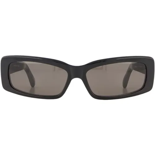 Rechteckige Sonnenbrille - Schwarz/Grau - Balenciaga - Modalova
