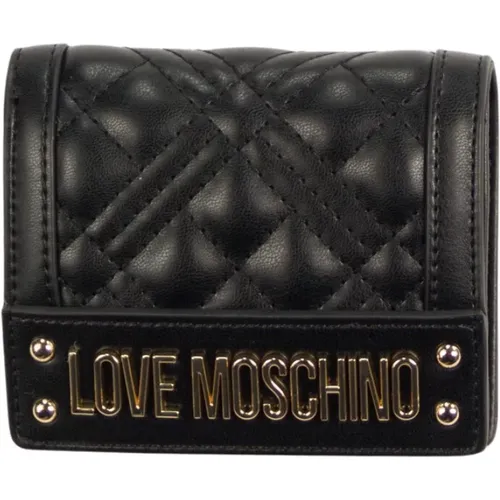 Quilted Logo Wallet , female, Sizes: ONE SIZE - Love Moschino - Modalova