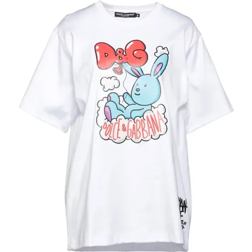 Weiße T-Shirts und Polos - Dolce & Gabbana - Modalova