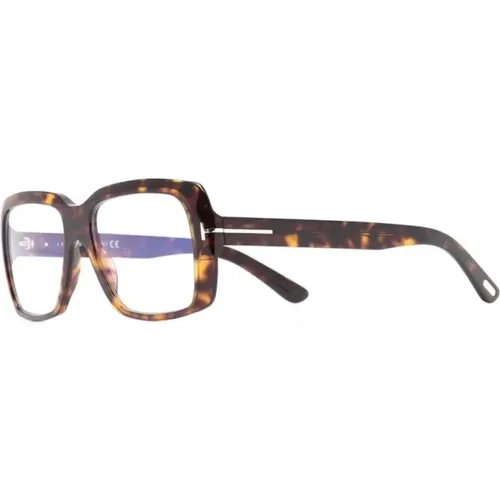 Glasses, male, , Size: 54 MM /Havana Optical Frame - Tom Ford - Modalova