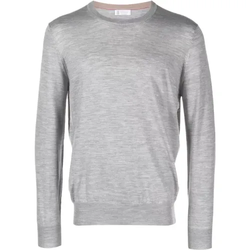 M/L Sweaters - Girocollo , male, Sizes: S, 2XL - BRUNELLO CUCINELLI - Modalova