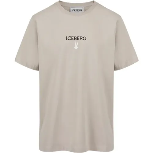 T-Shirt mit Logo,Gelbes T-Shirt mit Logo - Iceberg - Modalova
