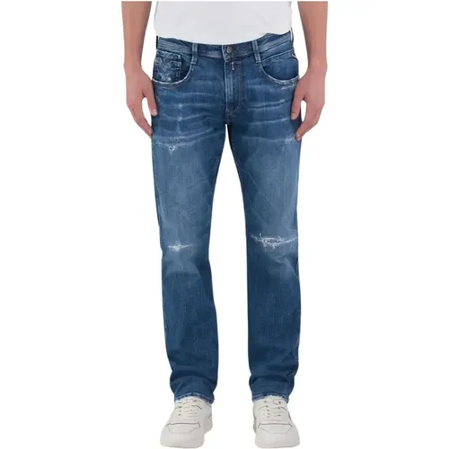 Blaue Denim Jeans , Herren, Größe: W29 L32 - Replay - Modalova