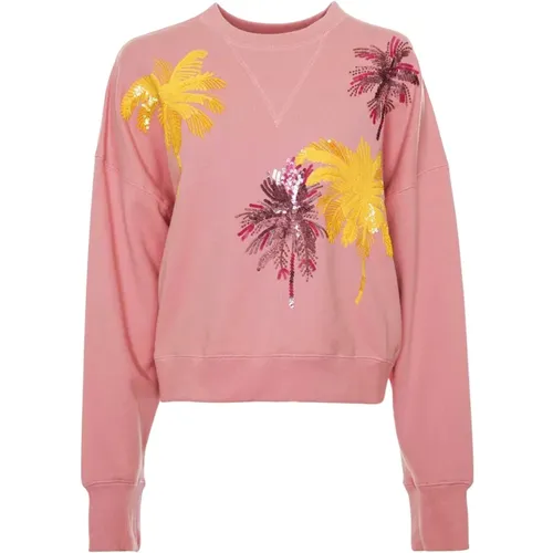 Palm Pailletten Sweatshirt , Damen, Größe: XS - Essentiel Antwerp - Modalova