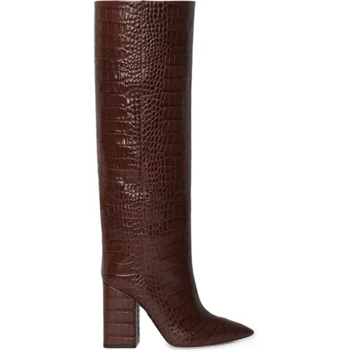 Crocodile Leather Boots , female, Sizes: 3 UK - Paris Texas - Modalova