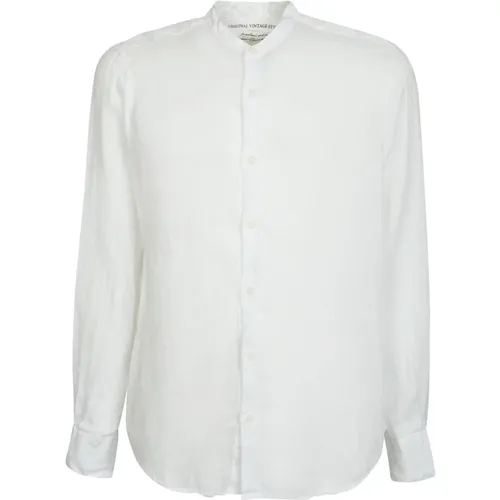 Linen shirt , male, Sizes: S, XL, L, M - Original Vintage - Modalova