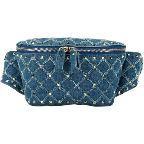 Pre-owned Belt Bags, female, , Size: ONE SIZE Pre-owned Denim shoulder-bags - Valentino Vintage - Modalova