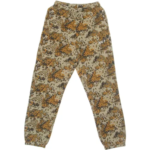 Sweatpants, male, , Size: S Camo Fleece Sweatpants with Pockets - HUF - Modalova