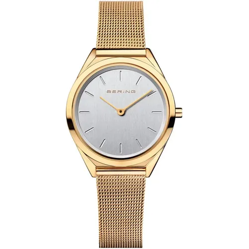 Ladies Gold Steel Quartz Watch , female, Sizes: ONE SIZE - Bering - Modalova