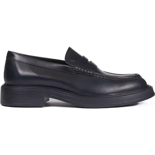 Loafers, male, , Size: 8 1/2 US Leather Slip-On Moccasin Shoes - TOD'S - Modalova