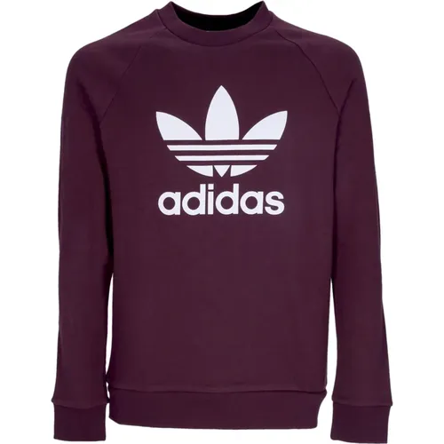 Sweatshirts, male, , Size: M Lightweight Crewneck Sweatshirt Shadow Maroon - Adidas - Modalova