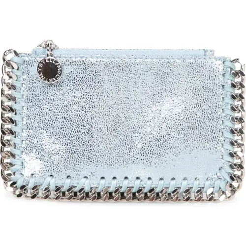 Wallets & Cardholders, female, , Size: ONE SIZE Shimmer Chain Card Holder - Stella Mccartney - Modalova