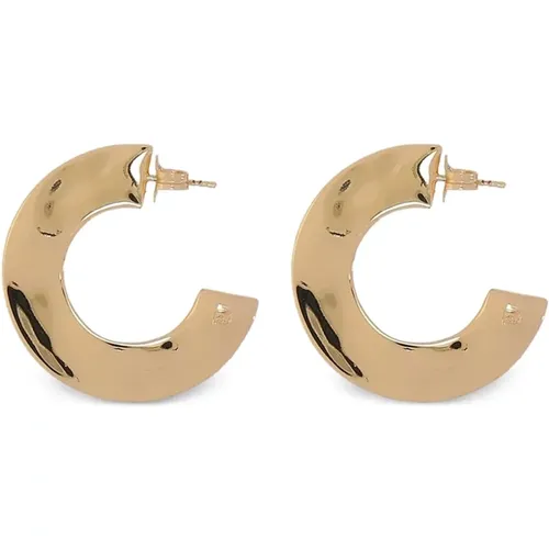 Earrings, female, , Size: ONE SIZE Modern Circular Gold Earrings - Federica Tosi - Modalova