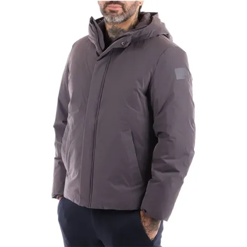 Regular Fit Waterproof Coat with Synthetic Padding and Fixed Hood , male, Sizes: L - Museum - Modalova