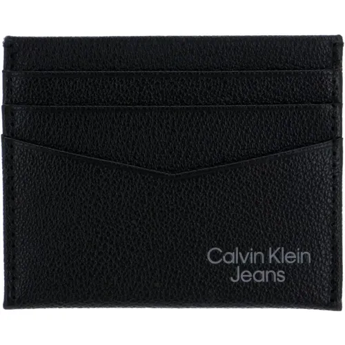 Wallets & Cardholders, male, , Size: ONE SIZE Mens Wallet, Leather Cardholder - Calvin Klein - Modalova