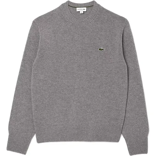 Klassischer Wollpullover mit Krokodil-Logo , Herren, Größe: S - Lacoste - Modalova