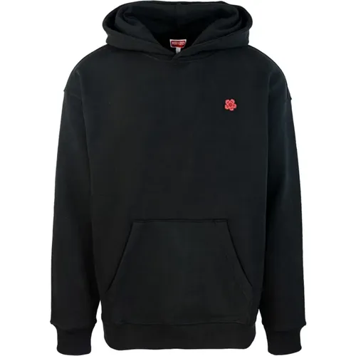 Schwarzer Blumen Hoodie Pullover , Herren, Größe: L - Kenzo - Modalova