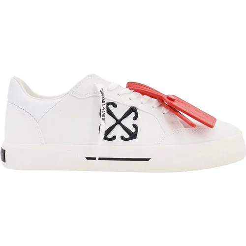 Off , Canvas Vulcanized Sneakers with Arrow Logo , male, Sizes: 12 UK, 11 UK, 6 UK, 8 UK, 5 UK, 10 UK, 7 UK - Off White - Modalova